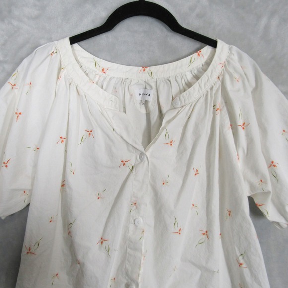 Floral White Ruffle Blouse - Picture 2 of 8
